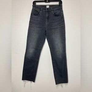 Revolve EDWIN Bree Slim‎ Straight Jeans Women’s 29” Black High Rise Designer